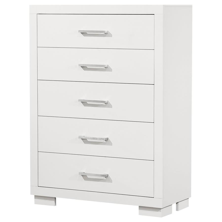 Jessica 5-drawer Bedroom Chest Snow White - Image 4