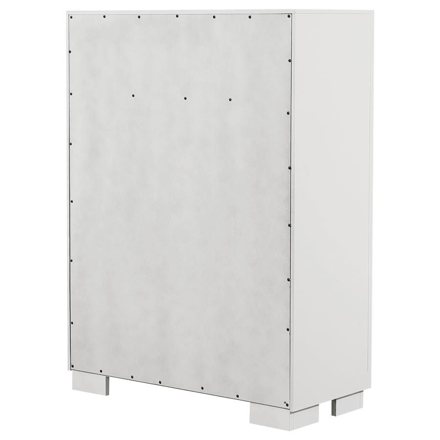 Jessica 5-drawer Bedroom Chest Snow White - Image 8