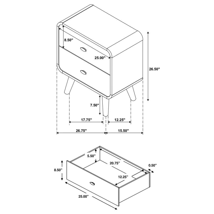 Robyn 5-piece California King Bedroom Set Light Ash - Image 15