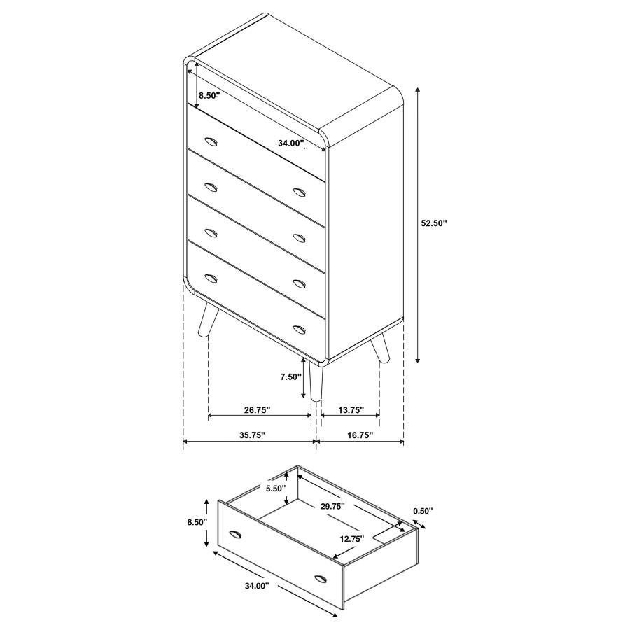Robyn 5-piece California King Bedroom Set Light Ash - Image 18