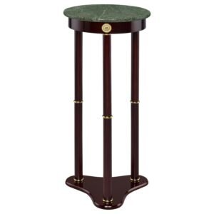 Edite Round Marble Top Plant Stand Merlot