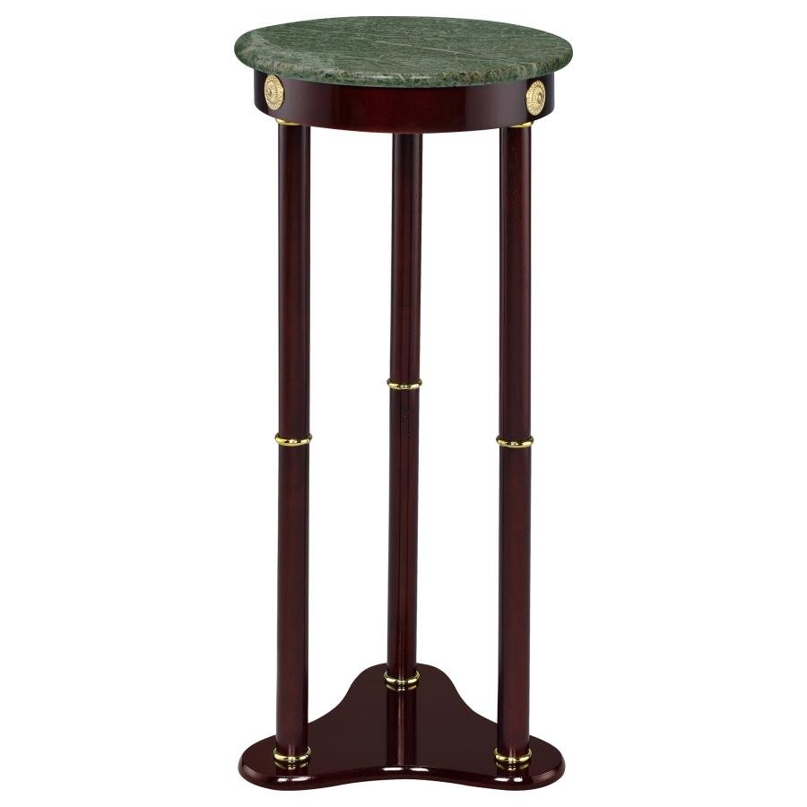 Edite Round Marble Top Plant Stand Merlot - Image 3