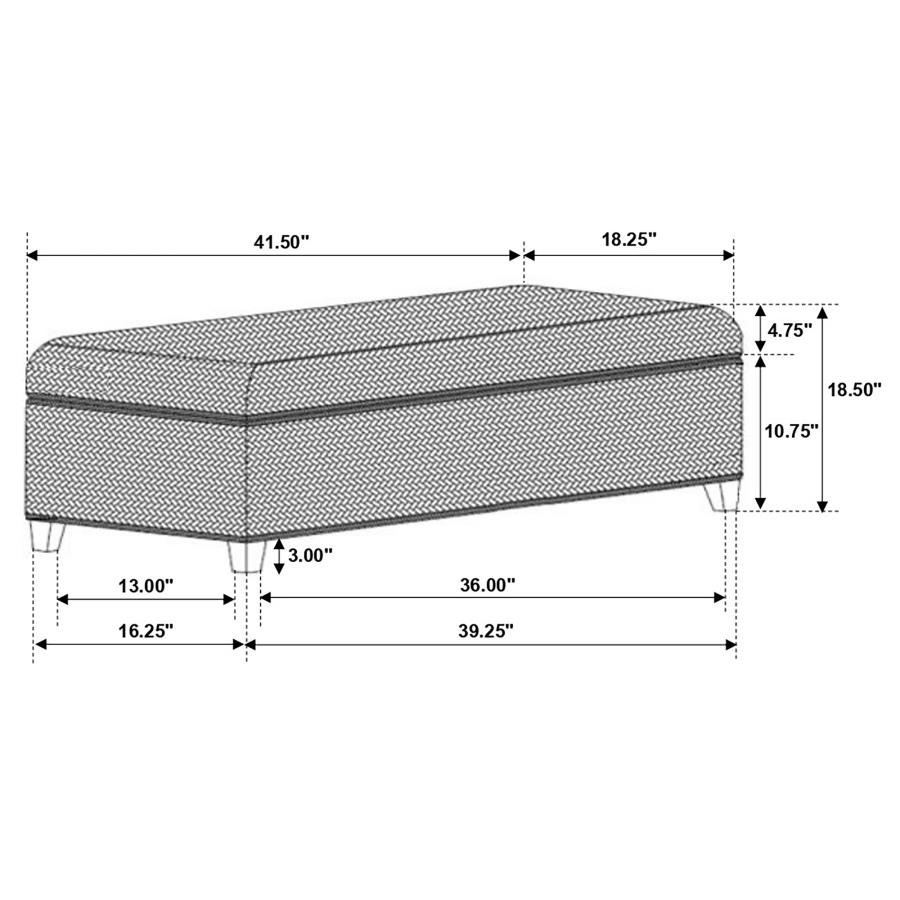 Laughton Hand-Woven Banana Leaf Storage Bench Amber - Image 2