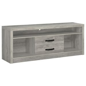 Burke 2-drawer Engineered Wood 59-inch TV Stand Grey Driftwood