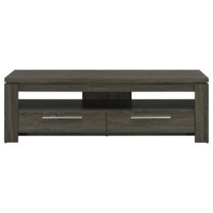 Elkton 2-drawer Engineered Wood 59-inch TV Stand Weathered Grey
