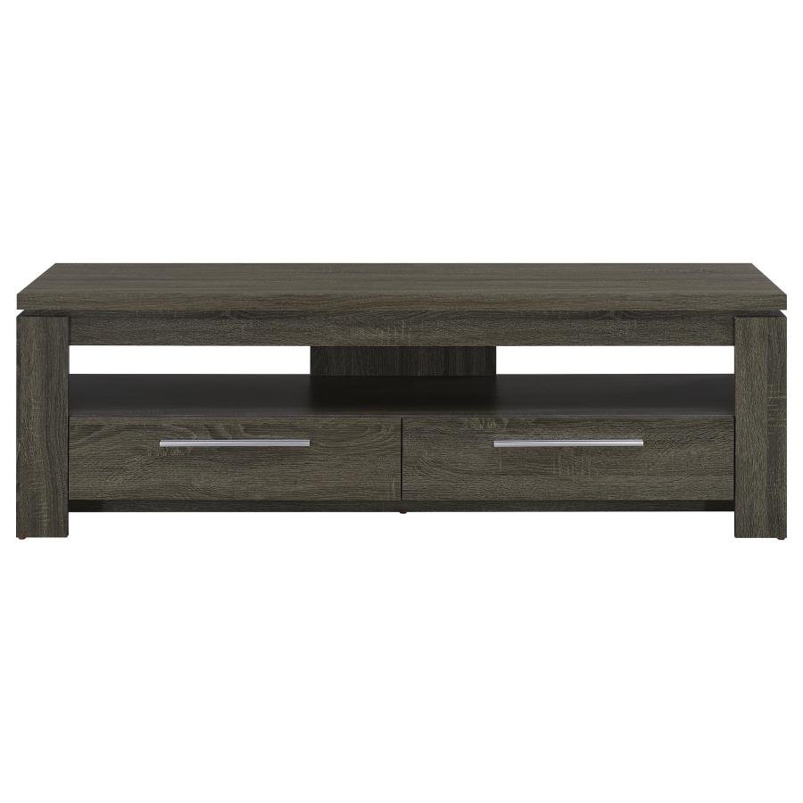 Elkton 2-drawer Engineered Wood 59-inch TV Stand Weathered Grey