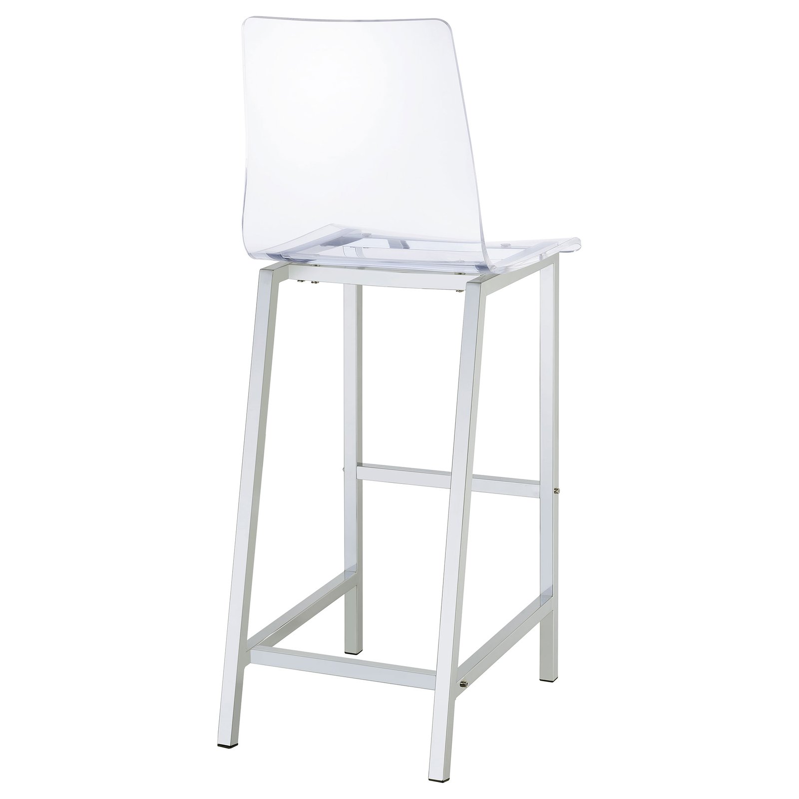 Juelia Clear Acrylic Bar Chair Chrome (Set of 2) - Image 9