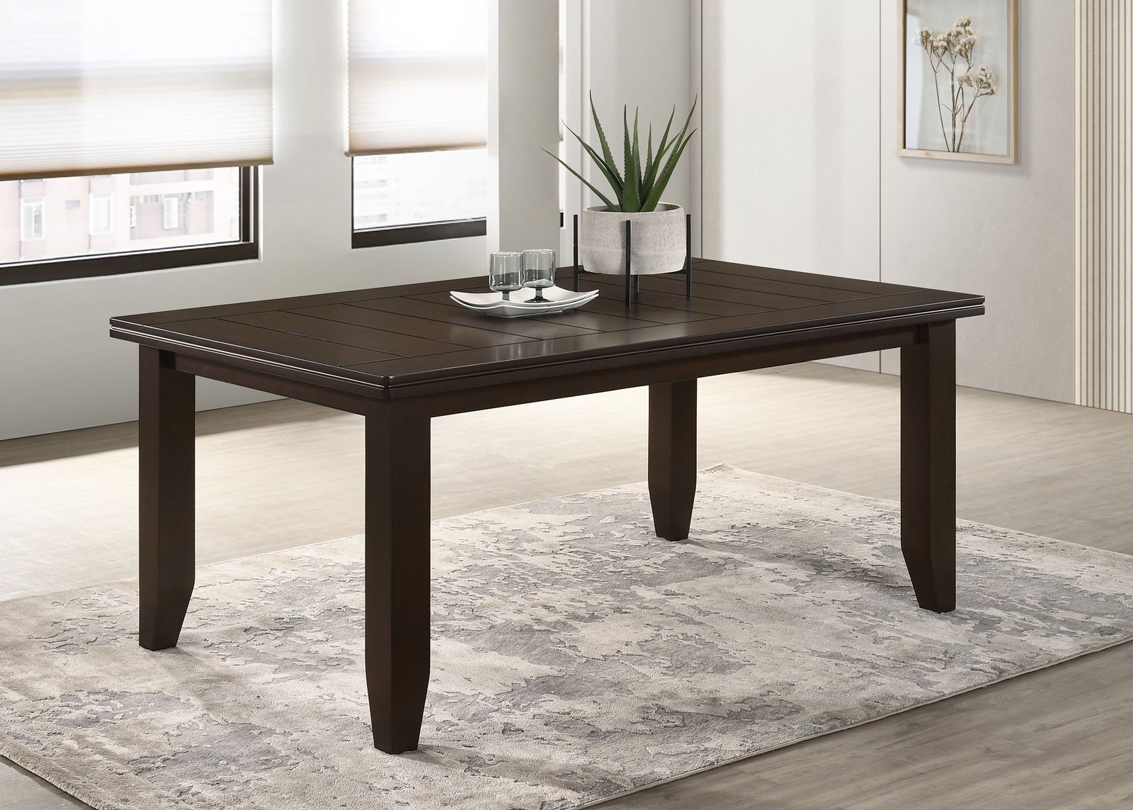 Dalila Rectangular 66-inch Wood Dining Table Cappuccino - Image 2