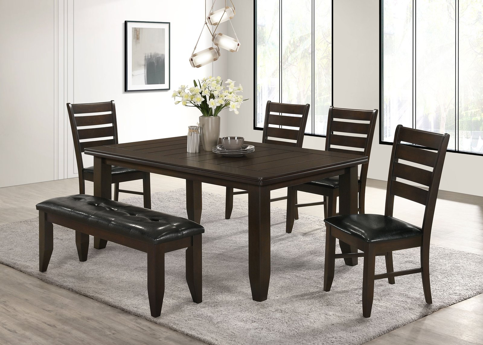 Dalila Rectangular 66-inch Wood Dining Table Cappuccino - Image 9