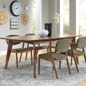 Malone 5-piece Rectangular Dining Table Set Dark Walnut