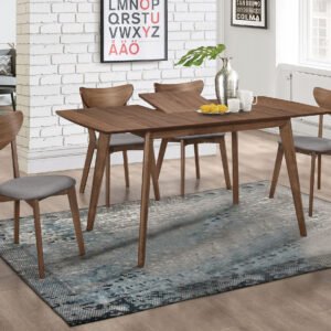Alfredo 5-piece Butterfly Leaf Dining Set Natural Walnut