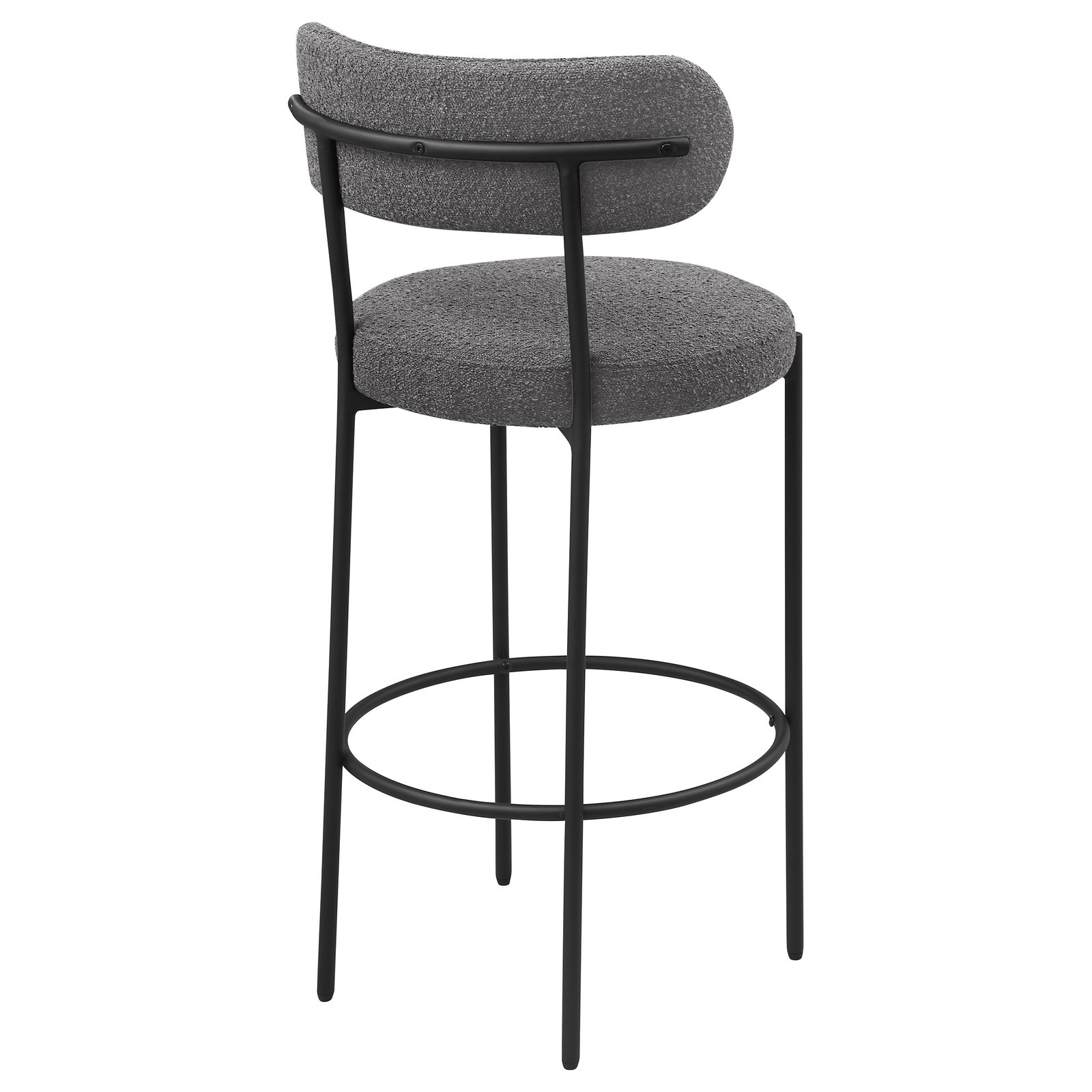 Viola Boucle Upholstered Bar Chair Grey (Set of 2) - Image 8