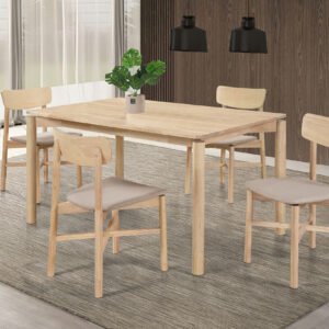Parkridge 5-piece 59-inch Wood Dining Set White Washed