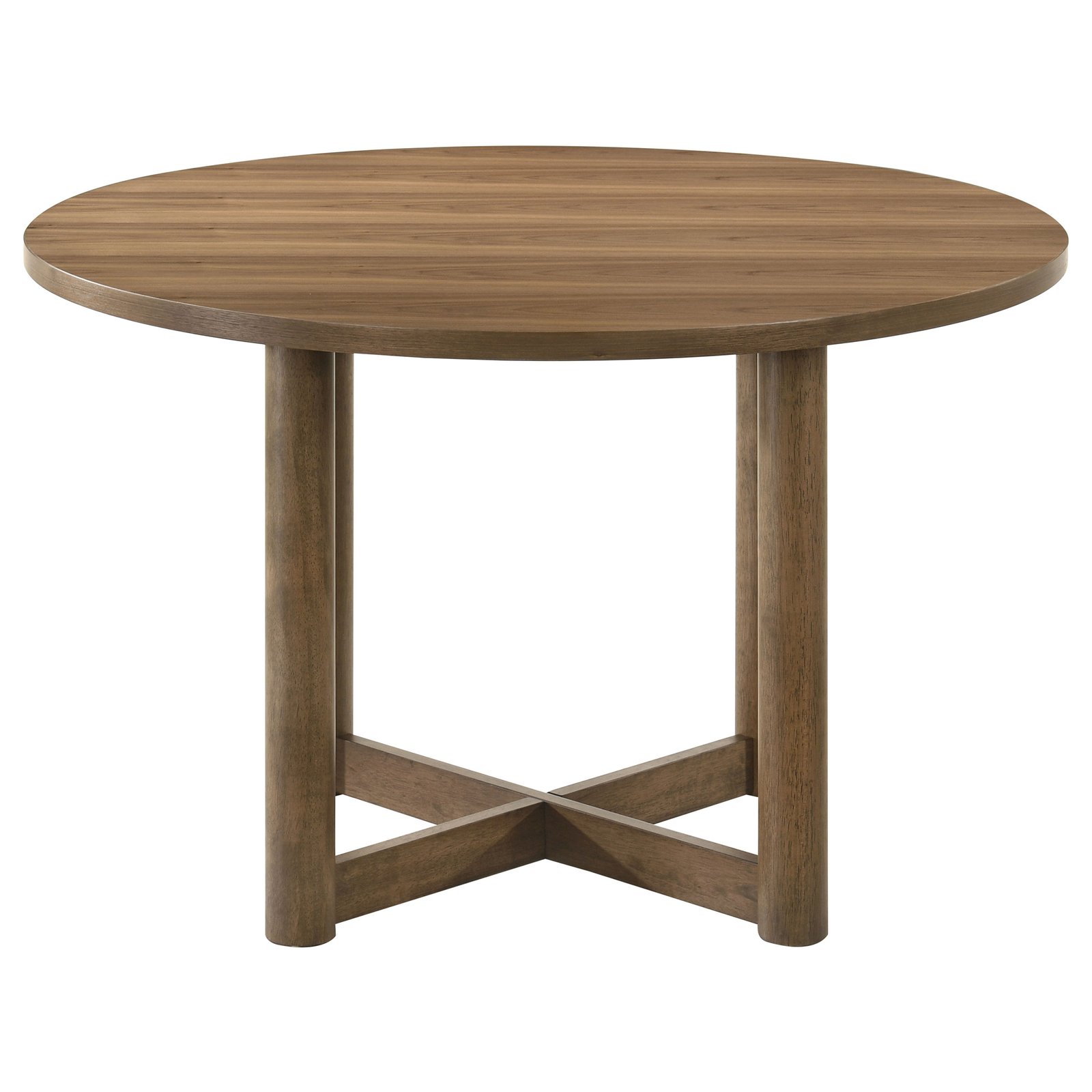 Crestmore 46-inch Round Wood Dining Table Walnut - Image 3