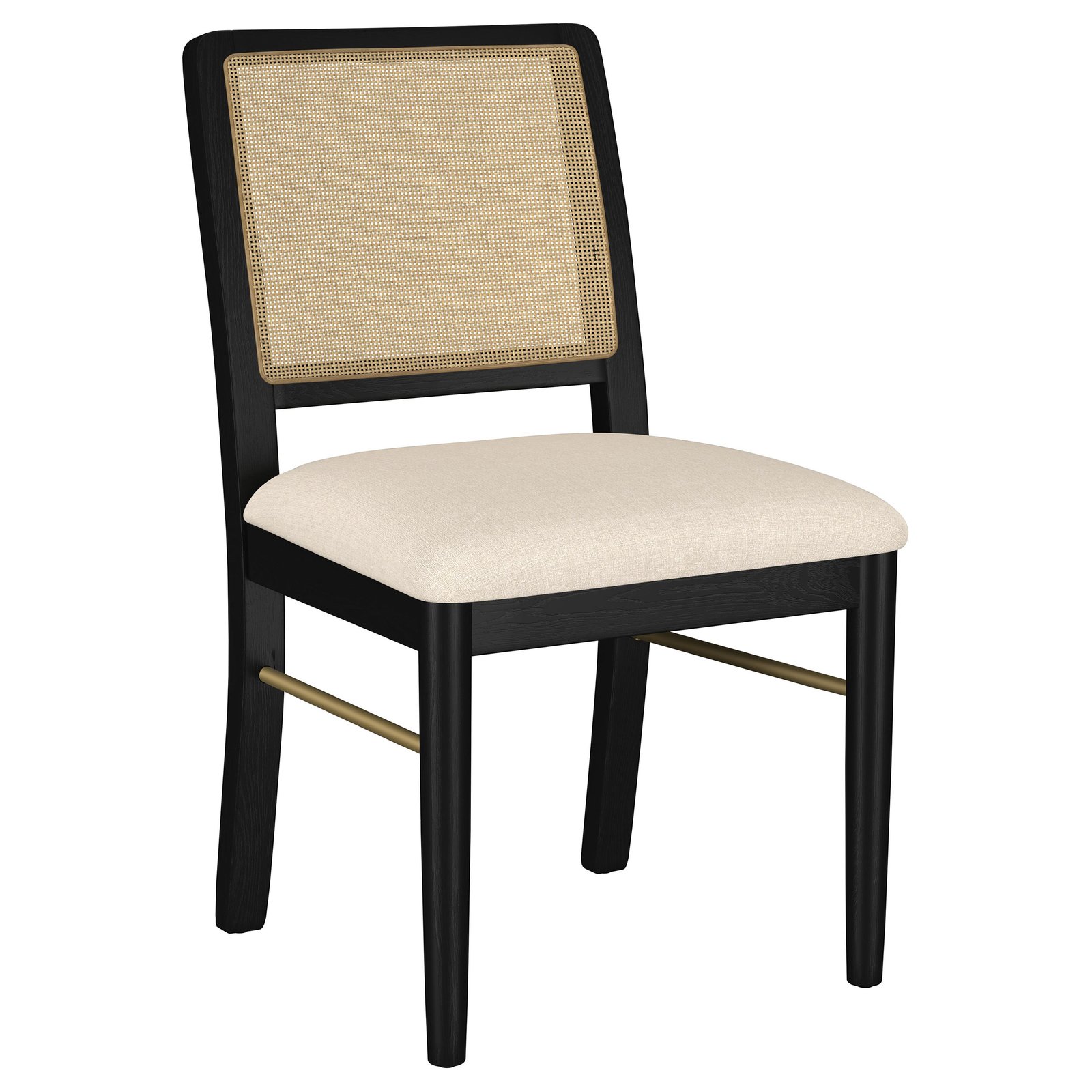 Arini Rattan Cane Dining Side Chair Black (Set of 2) - Image 3