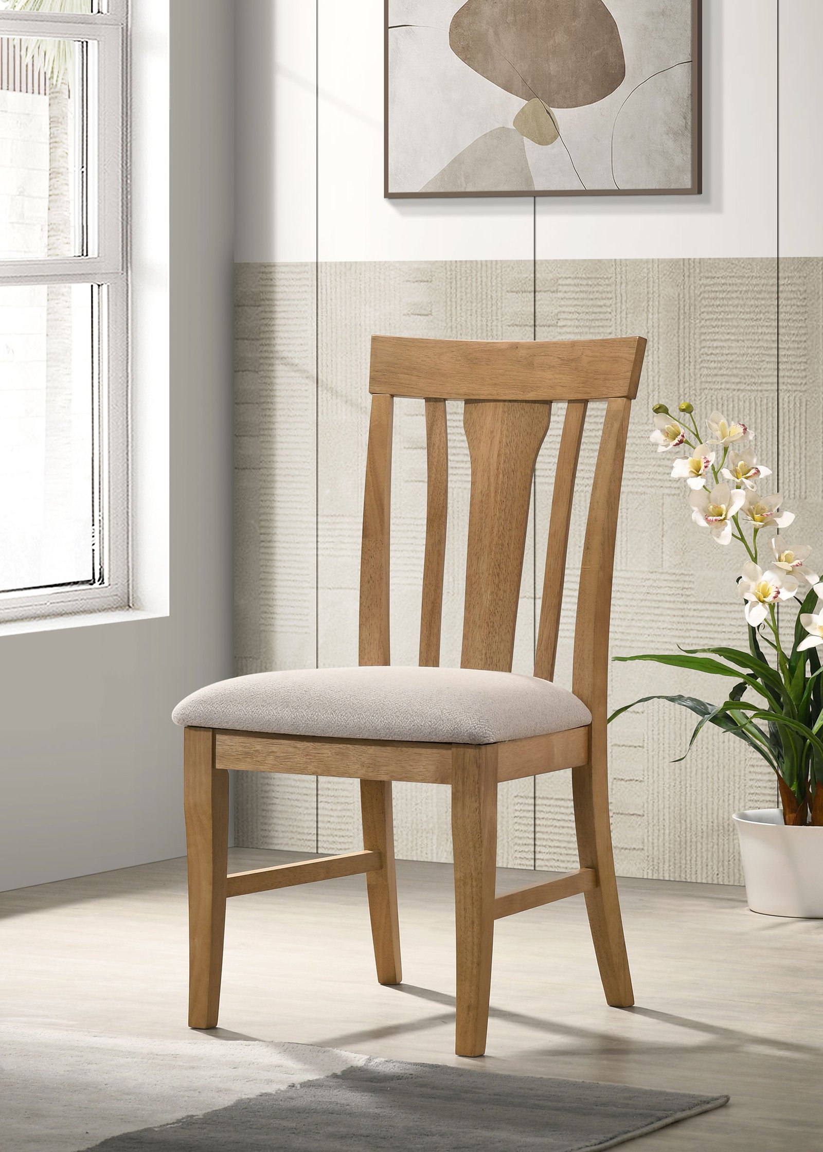 Hartville Dining Side Chair Natural Light Brown (Set of 2) - Image 2