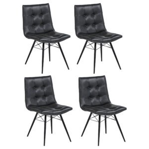 Aiken Upholstered Dining Side Chair Charcoal (Set of 4)