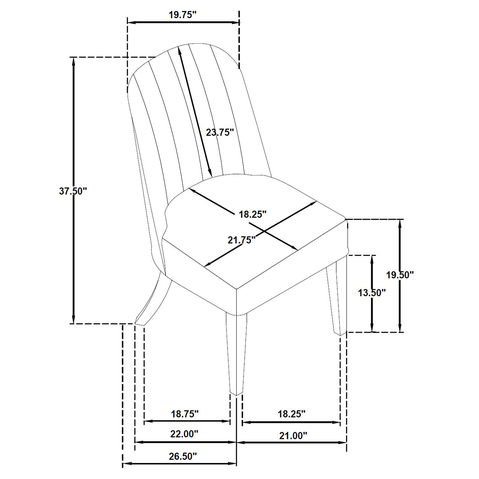 Leandro Upholstered Dining Side Chair Cream (Set of 2) - Image 15