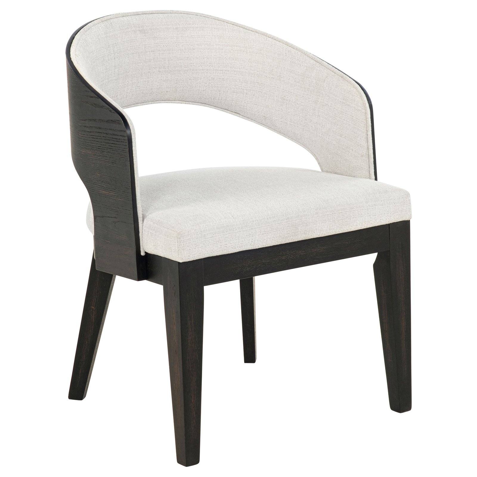 Leandro Upholstered Dining Arm Chair Cream (Set of 2) - Image 3