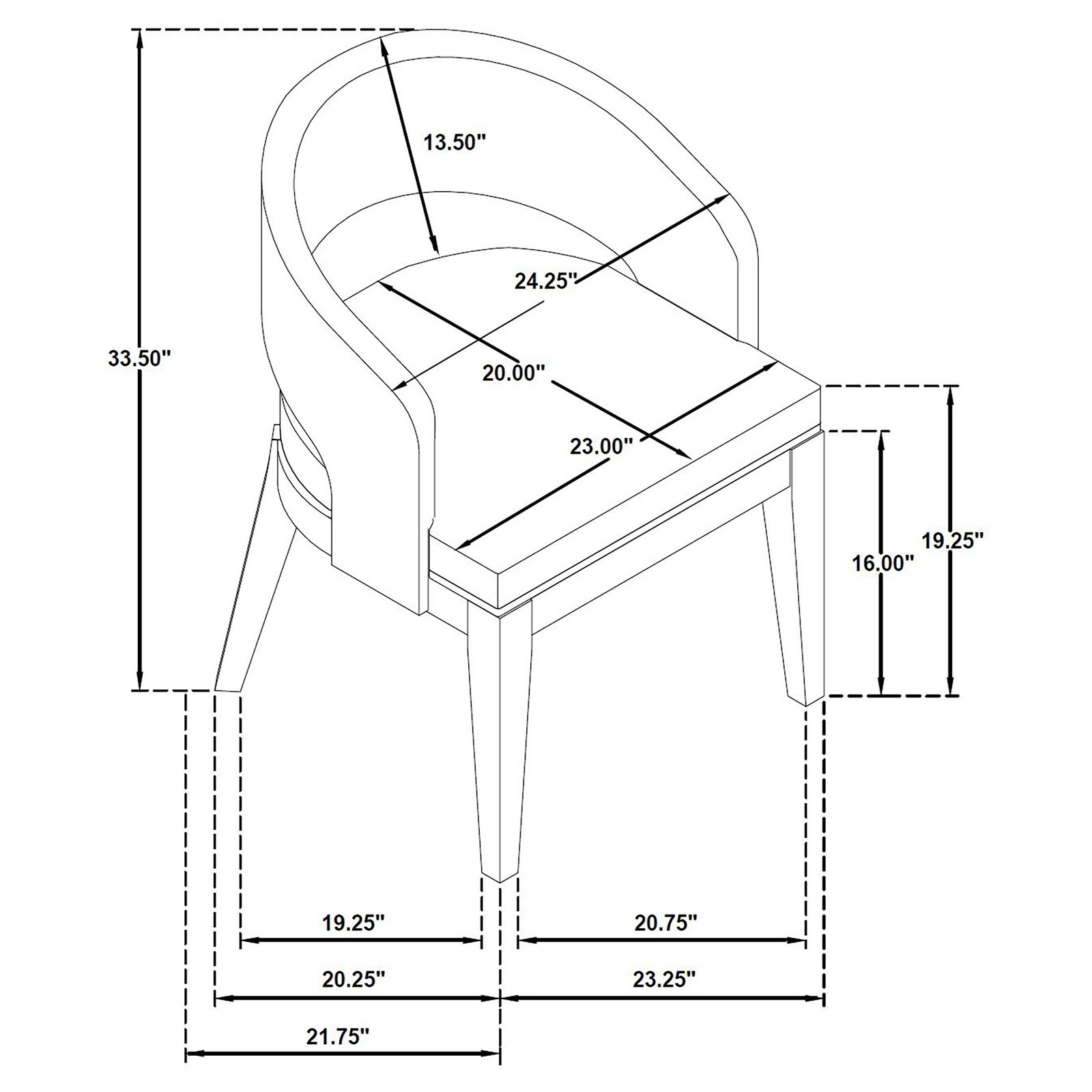 Leandro Upholstered Dining Arm Chair Cream (Set of 2) - Image 15