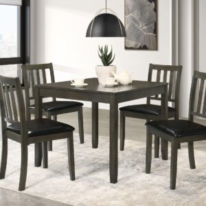 Parkwood 5-piece Square Dining Table Set Charcoal