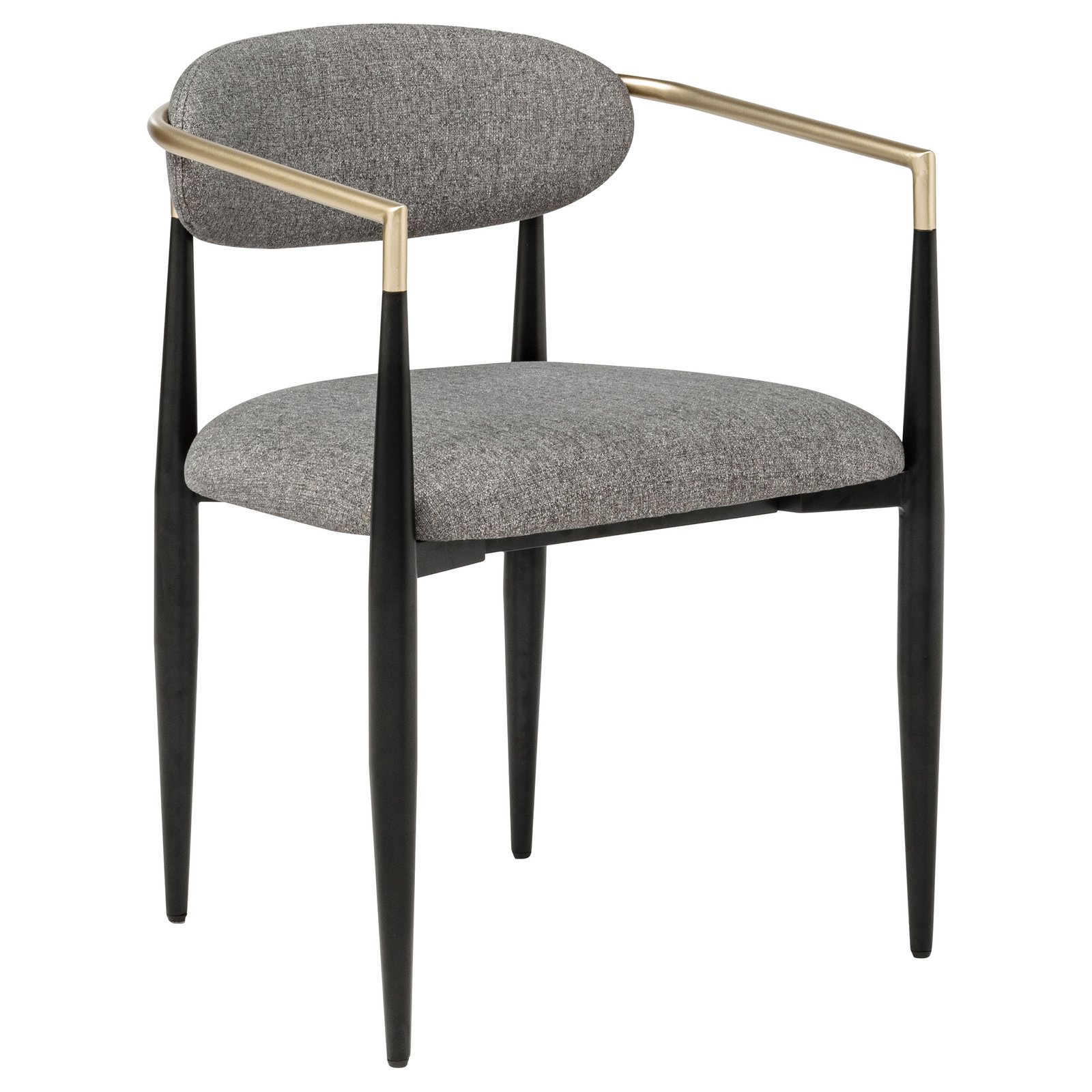 Alexis Fabric Upholstered Dining Arm Chair Grey (Set of 2) - Image 3