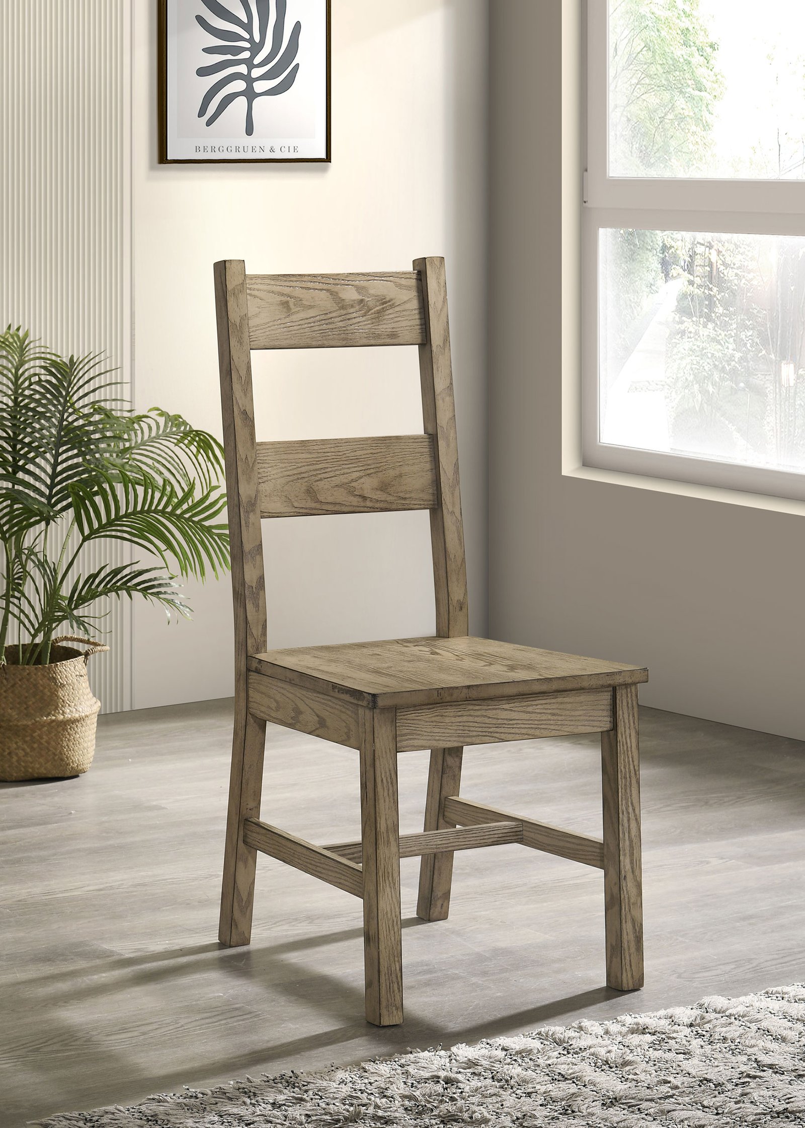 Cardova Solid Wood Dining Side Chair Vineyard Oak (Set of 2) - Image 2