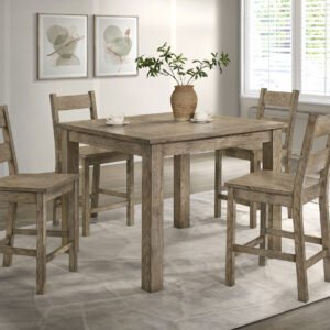 Cardova 5-piece Counter Height Dining Table Set Vineyard Oak