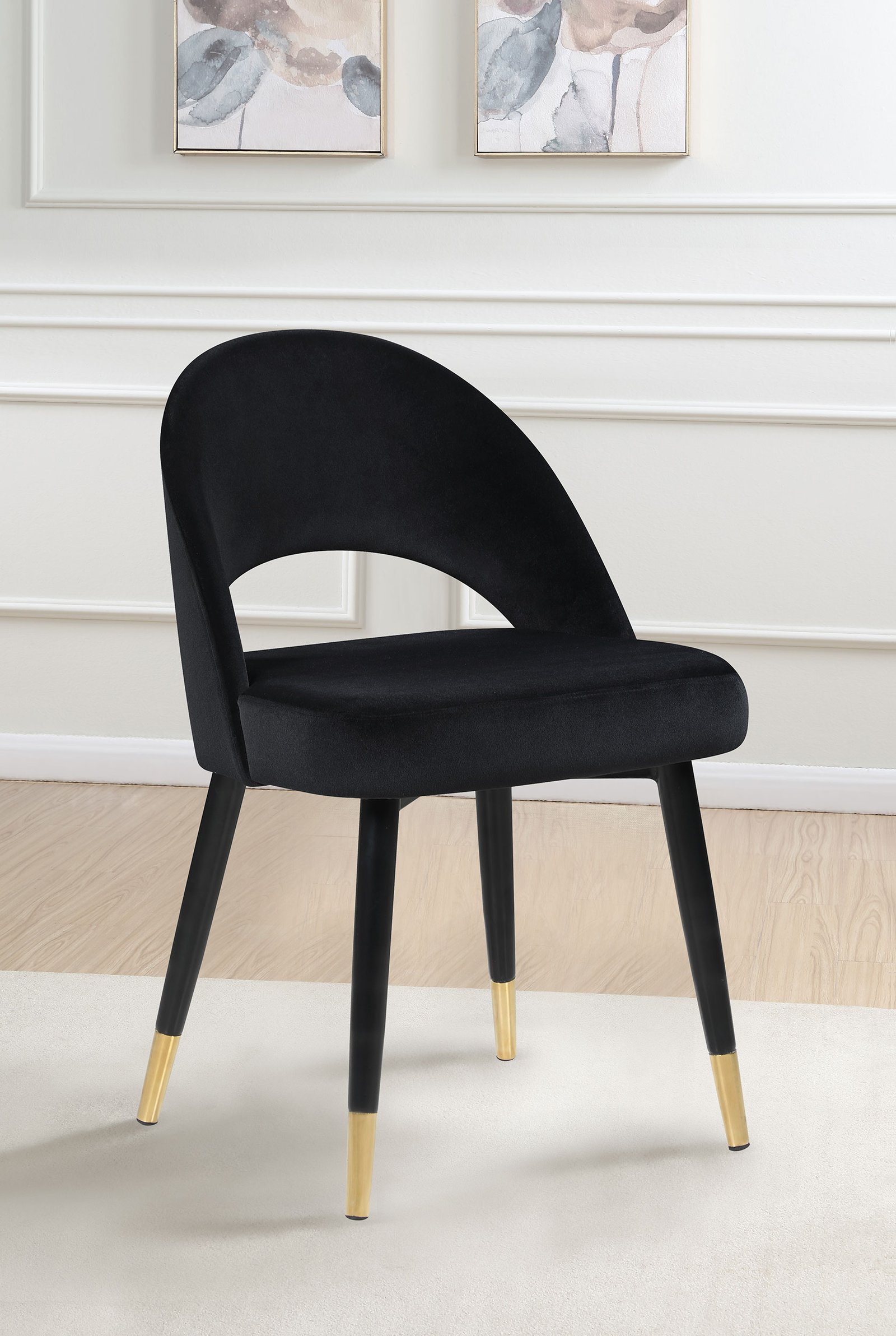 Lindsey Upholstered Dining Side Chair Black (Set of 2) - Image 2