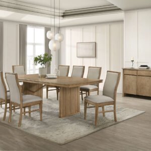 Adina 10-piece Extension Dining Set Distressed Light Brown