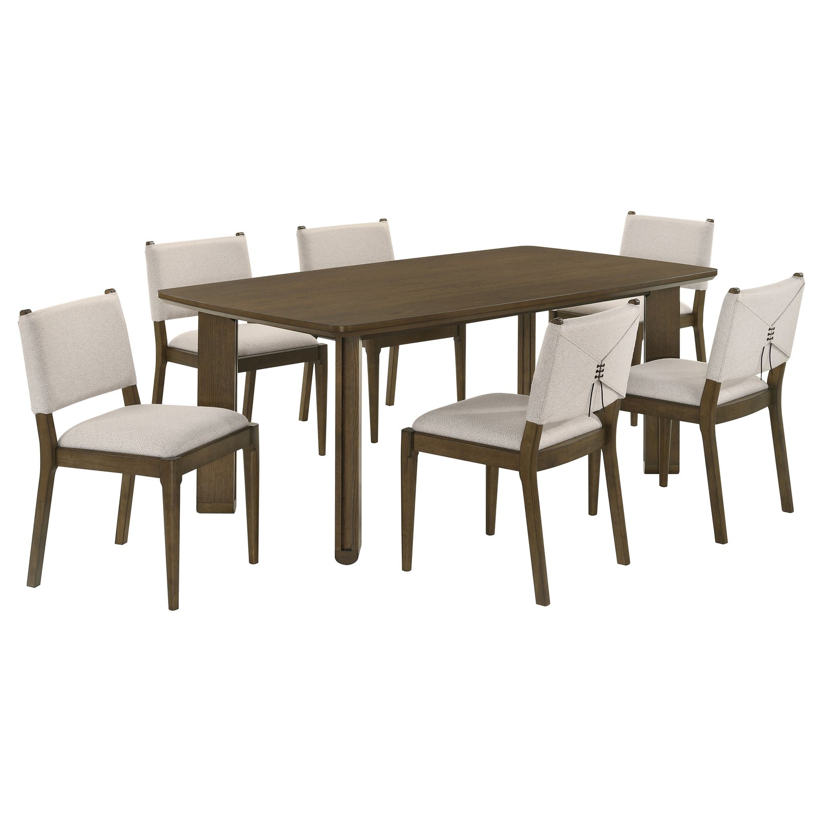 Ottowa 7-piece Rectangular Wood Dining Room Table Set Brown - Image 2