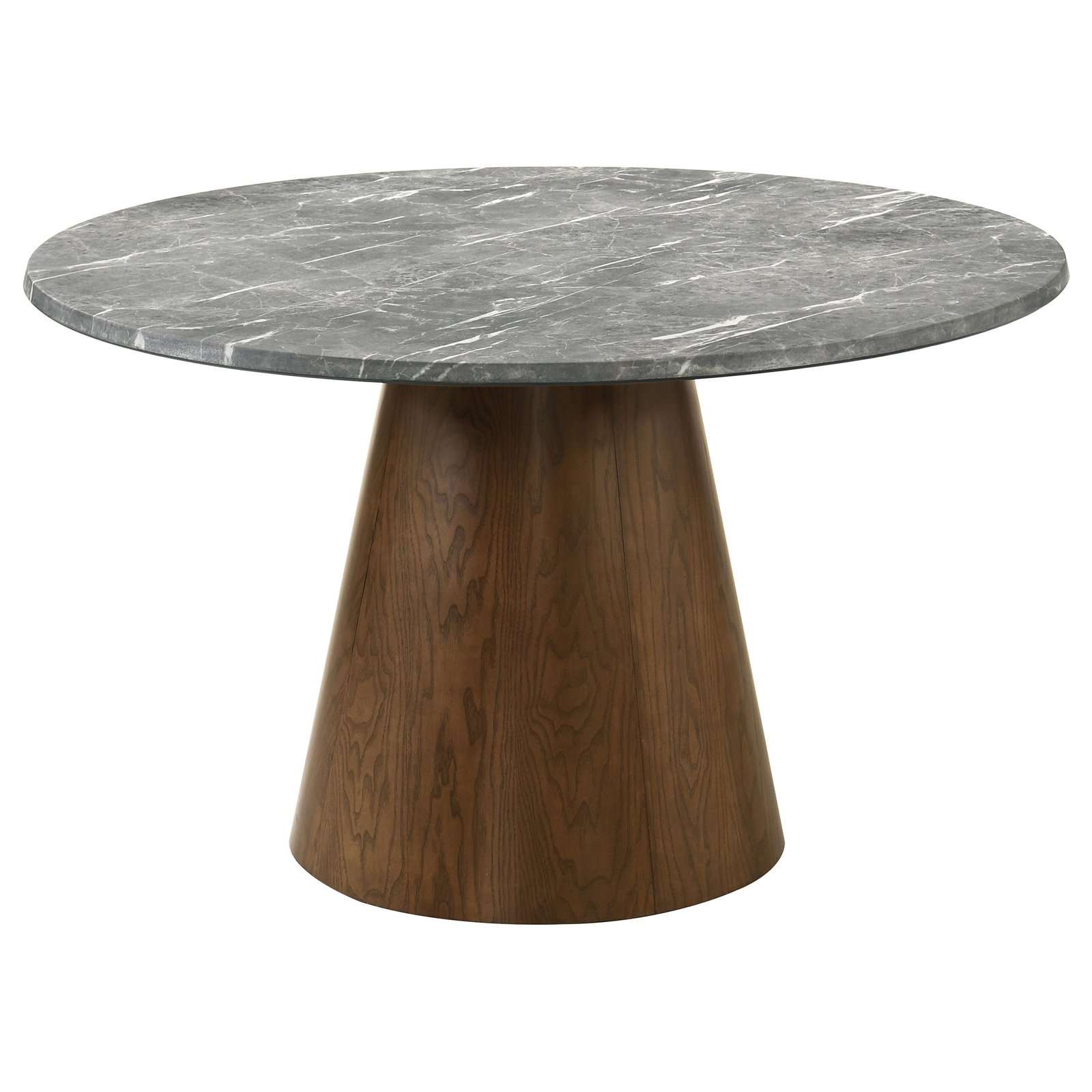 Franklin 5-piece Round Dining Table Set Grey and Dark Brown - Image 3