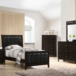 Carlton 5-piece Twin Bedroom Set Cappuccino
