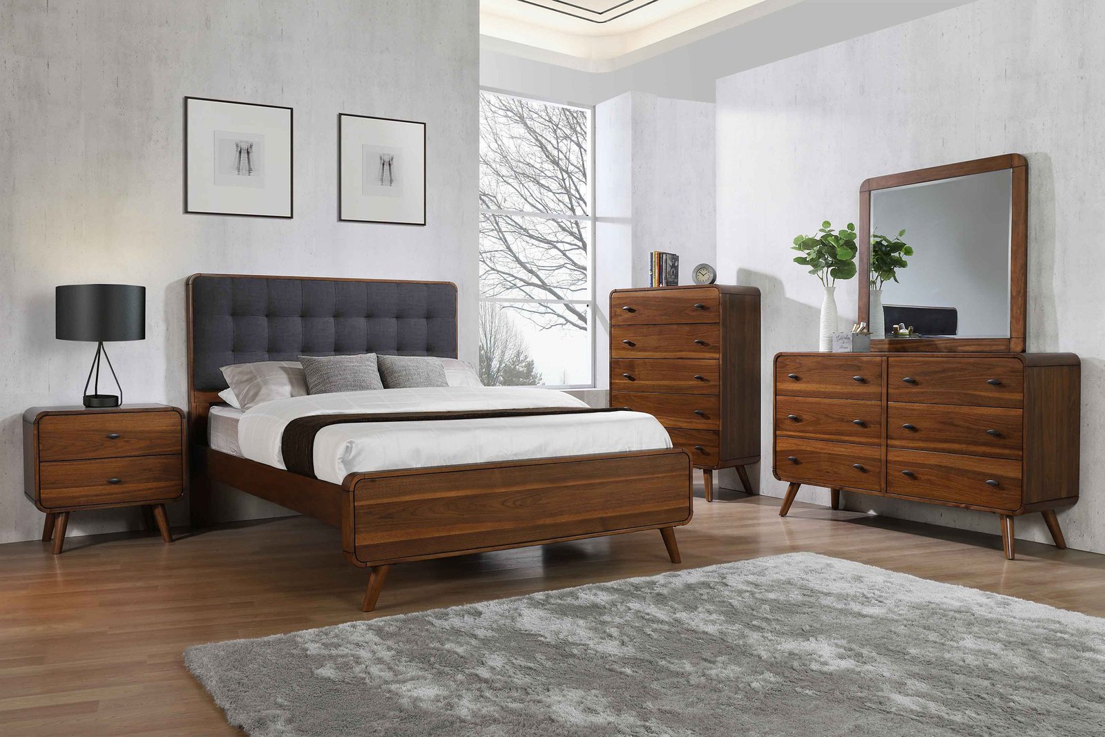 Robyn Wood Full Platform Bed Dark Walnut - Image 11