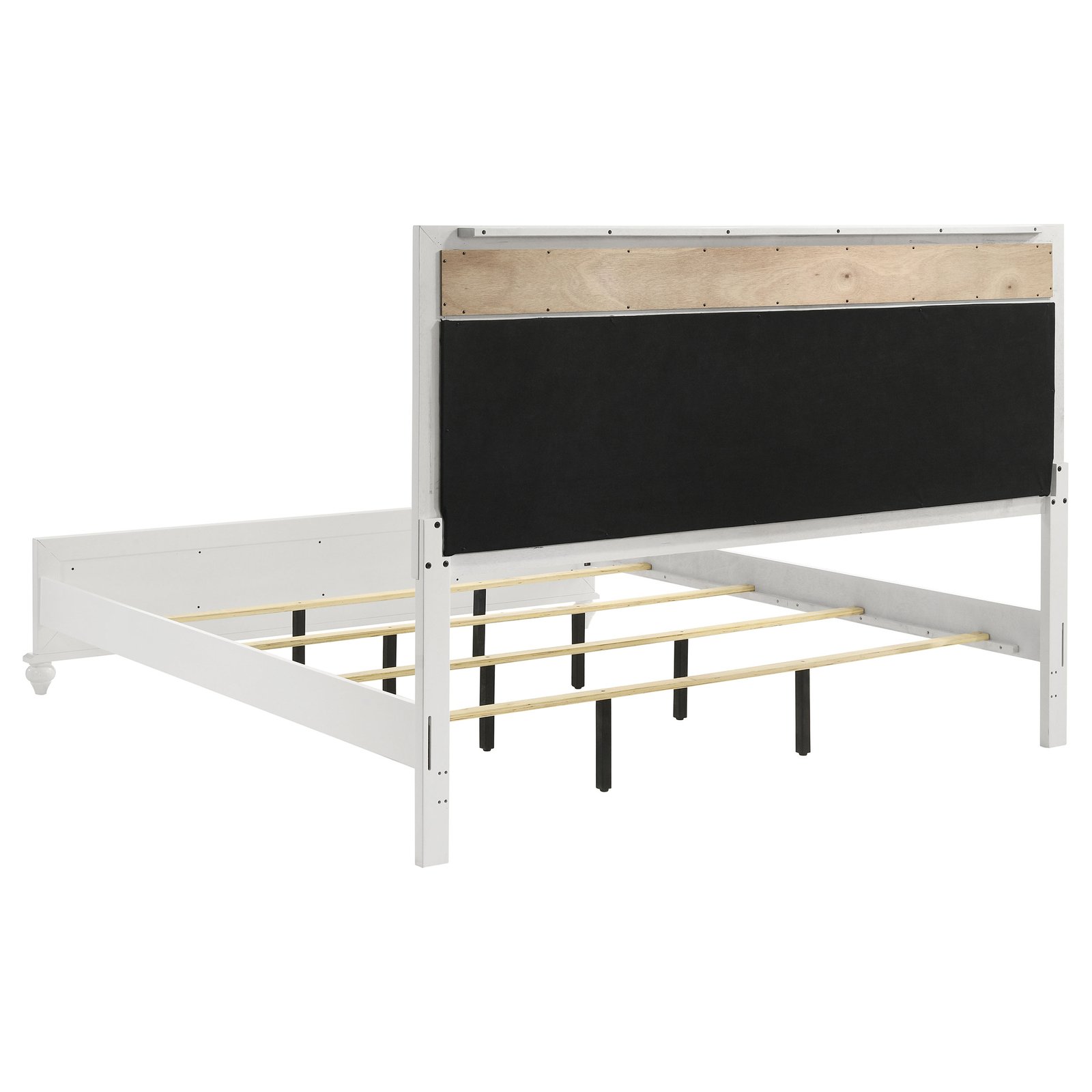 Barzini Wood Eastern King Panel Bed White - Image 5