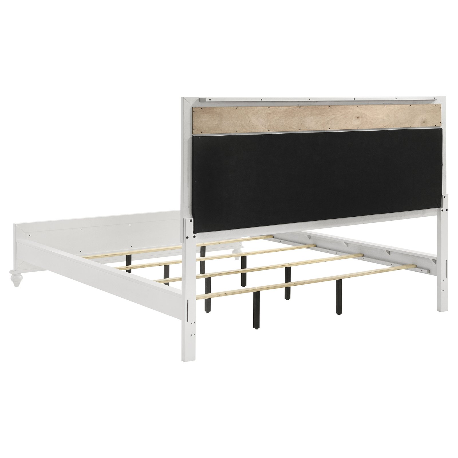 Barzini Wood California King Panel Bed White - Image 5