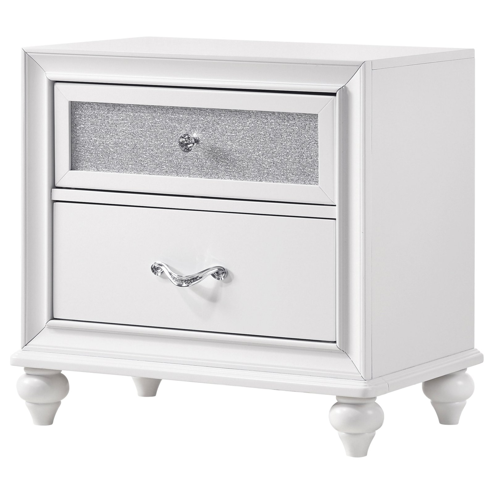 Barzini 2-drawer Nightstand White - Image 4