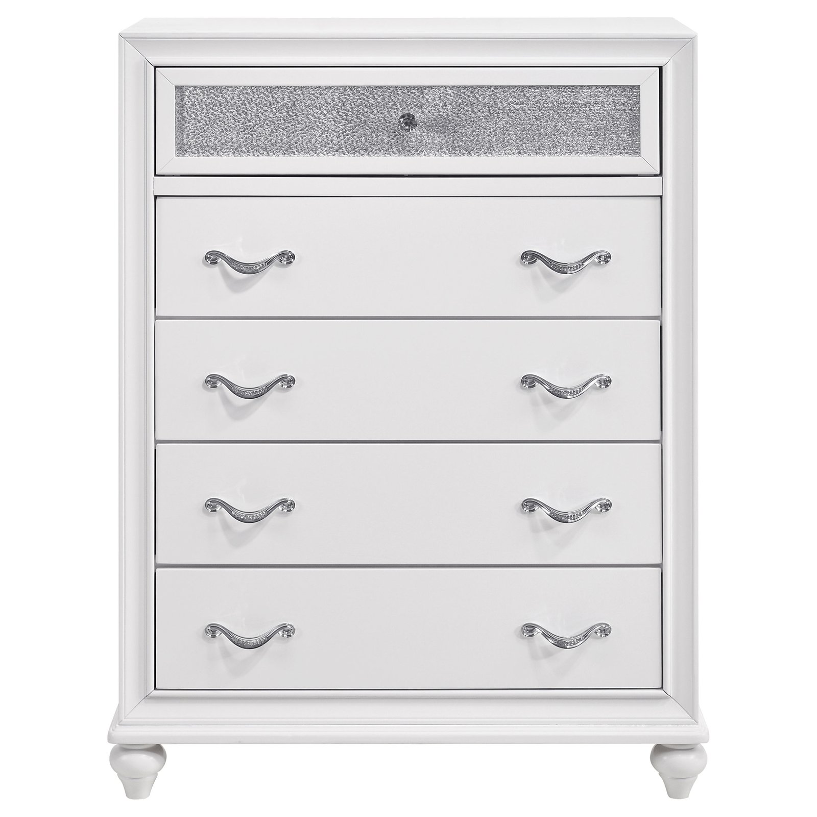 Barzini 5-drawer Bedroom Chest White - Image 3