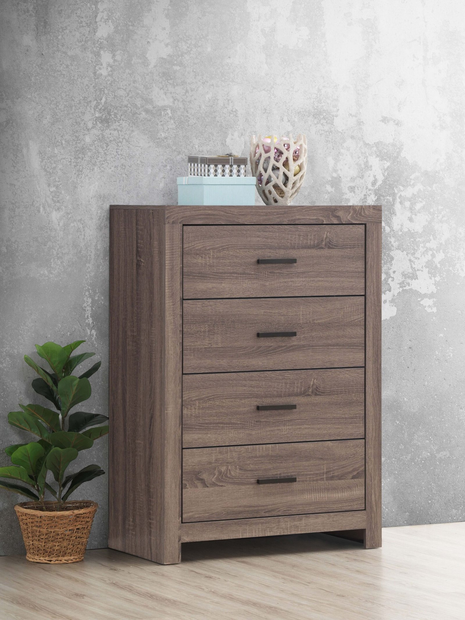 Brantford 4-drawer Bedroom Chest Barrel Oak - Image 2