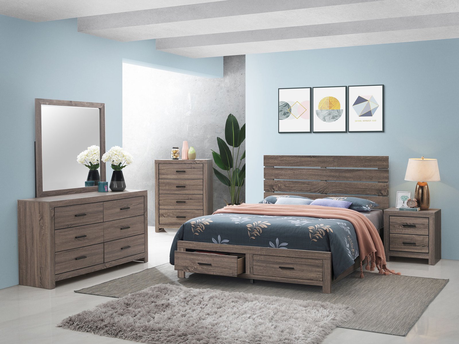 Brantford 4-drawer Bedroom Chest Barrel Oak - Image 14