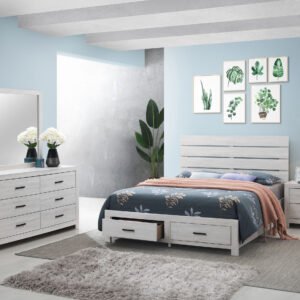 Brantford 4-piece Eastern King Bedroom Set Coastal White