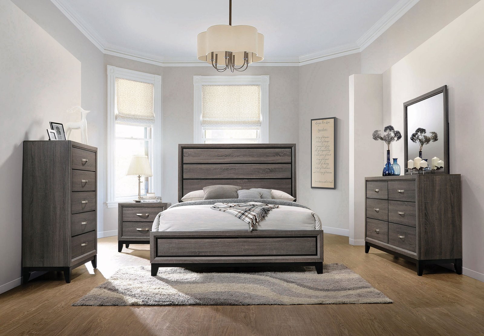 Watson Wood California King Panel Bed Grey Oak - Image 9