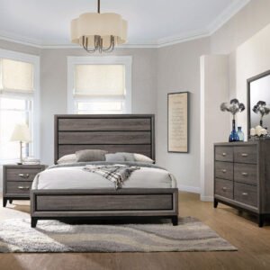 Watson 4-piece Queen Bedroom Set Grey Oak