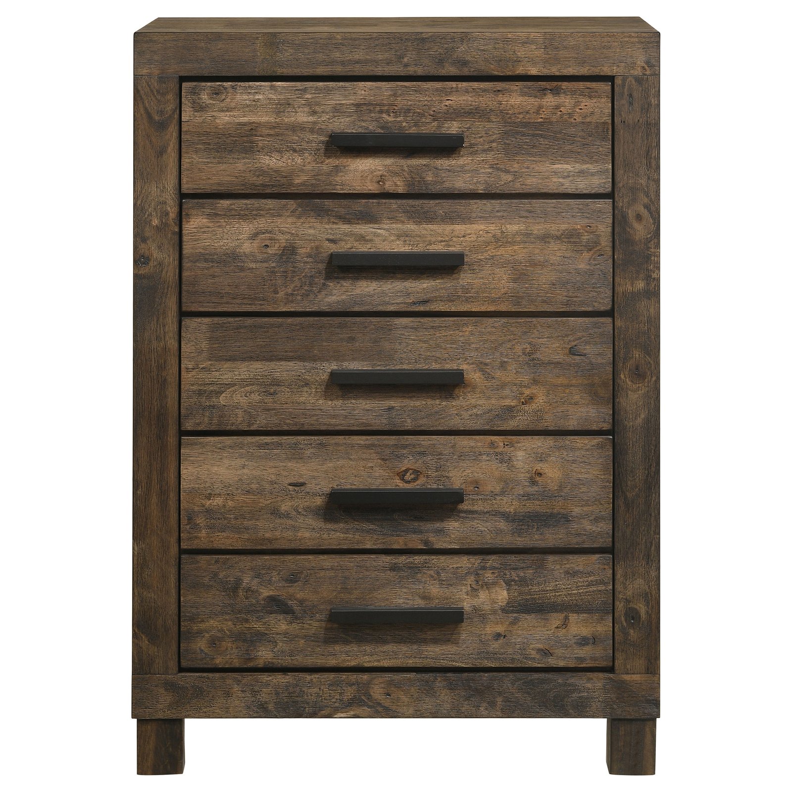 Woodmont 5-drawer Bedroom Chest Rustic Golden Brown - Image 3