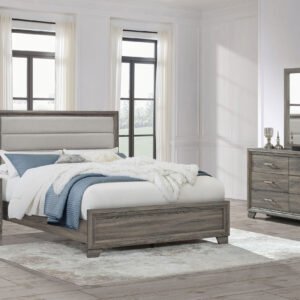Wright 4-piece Eastern King Bedroom Set Brown Oak