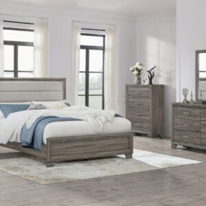 Wright 5-piece Eastern King Bedroom Set Brown Oak