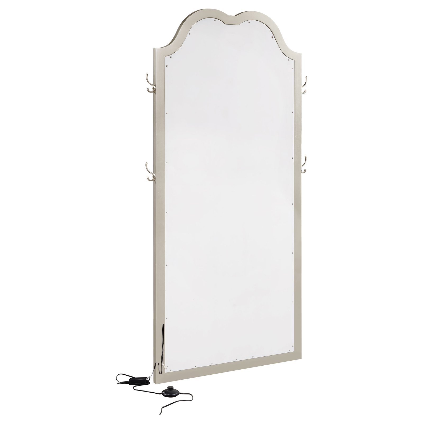 Evangeline Full Length LED Light Floor Mirror Silver Oak - Image 6