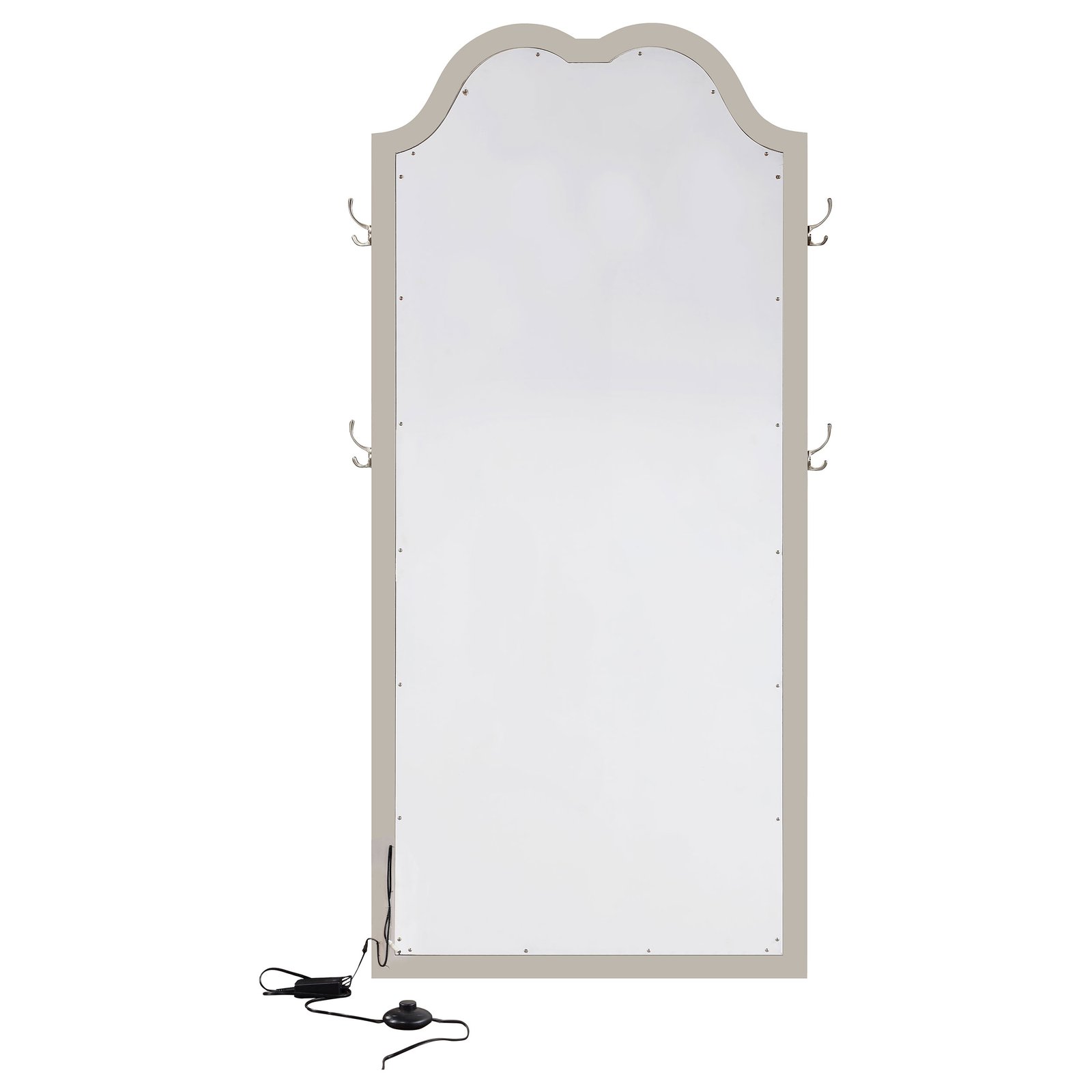 Evangeline Full Length LED Light Floor Mirror Silver Oak - Image 7