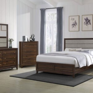 Welsley 5-piece Eastern King Bedroom Set Walnut