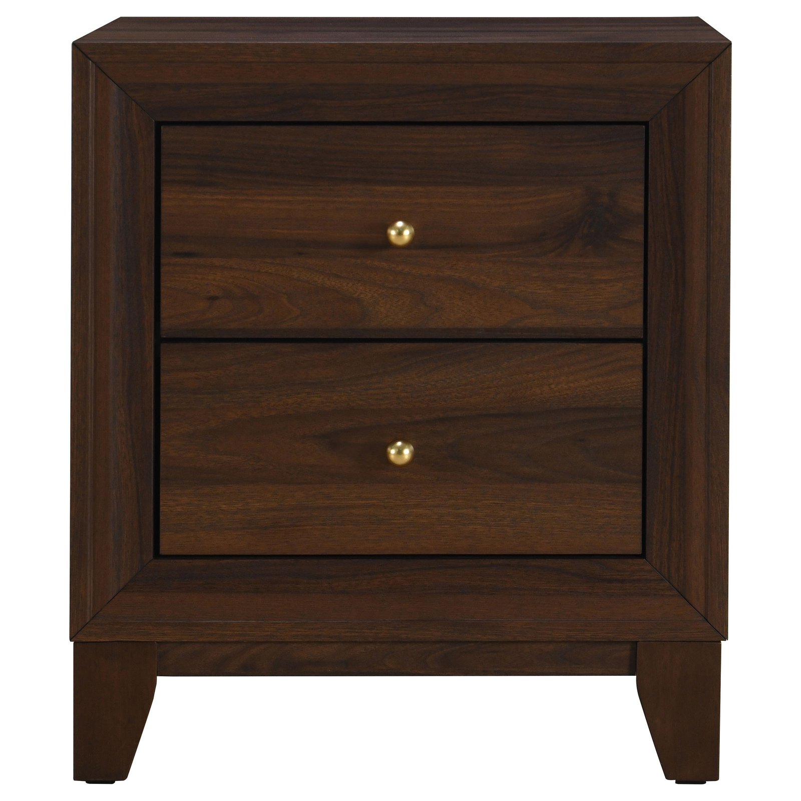 Welsley 2-drawer Nightstand Bedside Table Walnut - Image 3